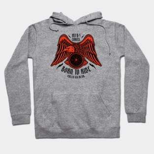 Born To Ride Eagle Mountain Biking Graphic - Blood Hoodie